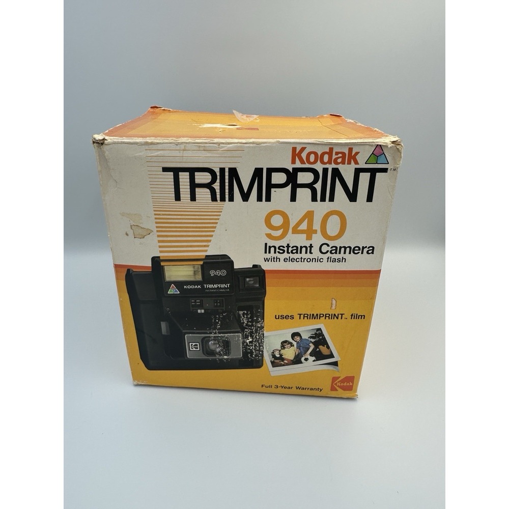 Kodak Trimprint 940 Instant Film Camera Vintage  w/ Box & Manual